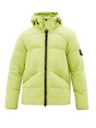 Matchesfashion.com Stone Island - Quilted Resin Coated Down Filled Coat - Mens - Green