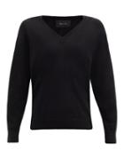 Matchesfashion.com Simone Rocha - Faux Pearl-embellished Cut-out Wool-blend Sweater - Womens - Black