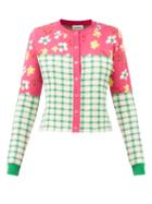 Molly Goddard - Paola Checked Floral-jacquard Cardigan - Womens - Multi