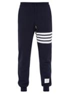 Matchesfashion.com Thom Browne - Striped Cotton Track Pants - Mens - Navy