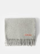 Acne Studios - Canada Oversized Fringed Wool Scarf - Womens - Light Grey