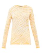 Matchesfashion.com Proenza Schouler - Tie-dyed Cotton Long-sleeved T-shirt - Womens - Yellow
