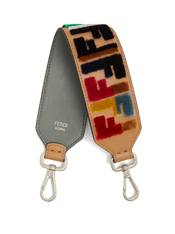 Fendi Strap You Logo-embroidered Leather Bag Strap