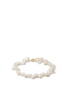Hermina Athens - Fistitki Pearl & Gold-plated Anklet - Womens - White