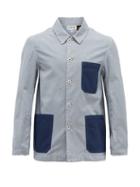 Matchesfashion.com Loewe Paula's Ibiza - Logo-embroidered Patched Denim Workwear Jacket - Mens - Blue