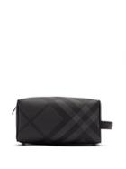 Matchesfashion.com Burberry - London Check Wash Bag - Mens - Grey