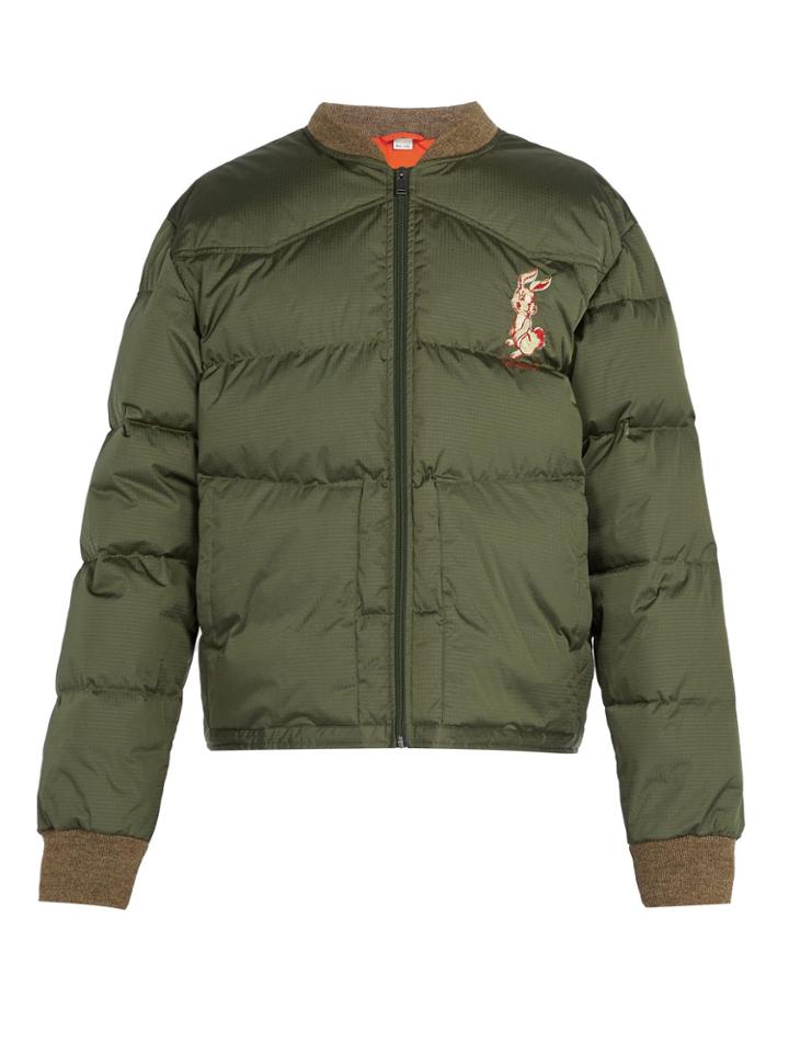 Gucci Embroidered Down-filled Bomber Jacket