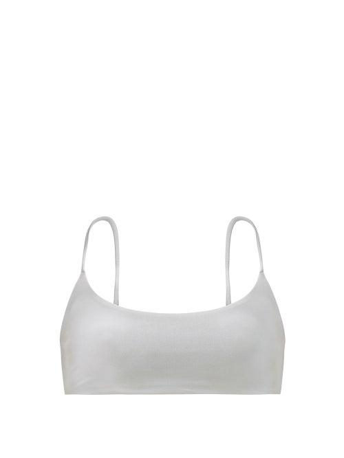 Matchesfashion.com Jade Swim - Muse Scoop-neck Bikini Top - Womens - Silver