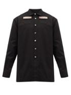 Matchesfashion.com Raf Simons - Logo-embroidered Denim Shirt - Mens - Black