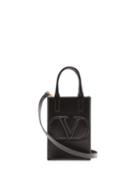 Matchesfashion.com Valentino Garavani - V-logo Leather Mini Cross-body Bag - Womens - Black