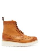 Matchesfashion.com Grenson - Fred Faux-leather Lace-up Boots - Mens - Tan