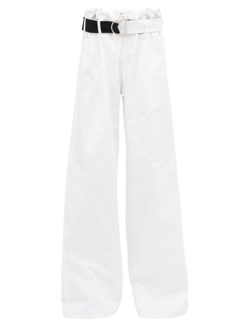 Matchesfashion.com La Fetiche - Keith Belted Paperbag-waist Jeans - Womens - White