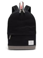 Matchesfashion.com Thom Browne - Twill And Pebbled Leather Backpack - Mens - Navy