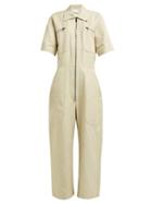 Matchesfashion.com Raey - Zip Up Cotton Boiler Suit - Womens - Beige