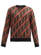 Matchesfashion.com Fendi - Zucca Ff-logo Print Cotton-jersey Sweatshirt - Mens - Multi