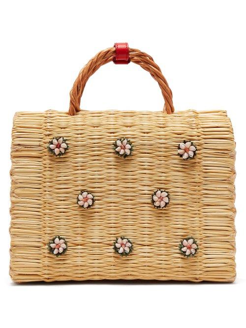 Matchesfashion.com Heimat Atlantica - Shella Woven Basket Bag - Womens - Cream Multi