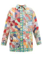 Matchesfashion.com Bode - Patchwork Single Breasted Cotton Jacket - Womens - Multi