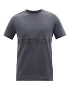 Givenchy - Embroidered-logo Cotton-jersey T-shirt - Mens - Dark Blue