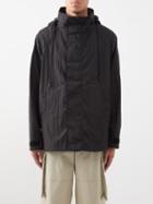 Loewe - Crinkled-nylon Hooded Parka Jacket - Mens - Black