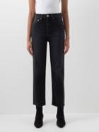 Re/done - 70s Stove Pipe High-rise Jeans - Womens - Black