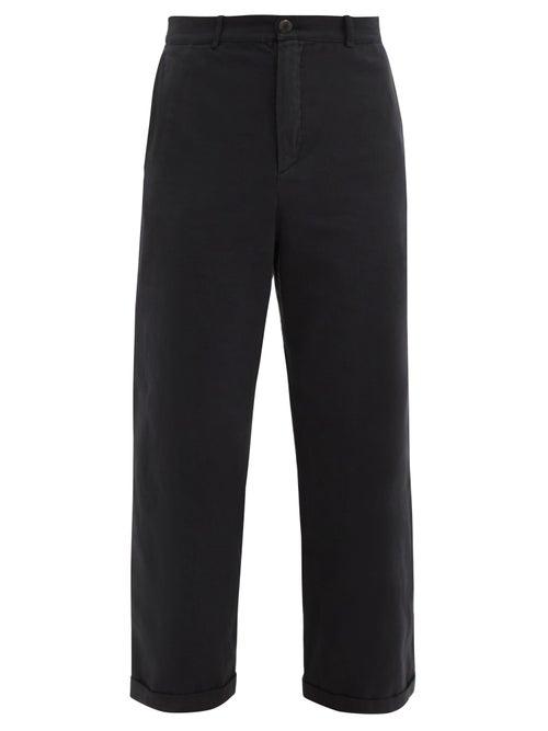 Matchesfashion.com Toogood - The Bricklayer Cotton Wide-leg Trousers - Mens - Black