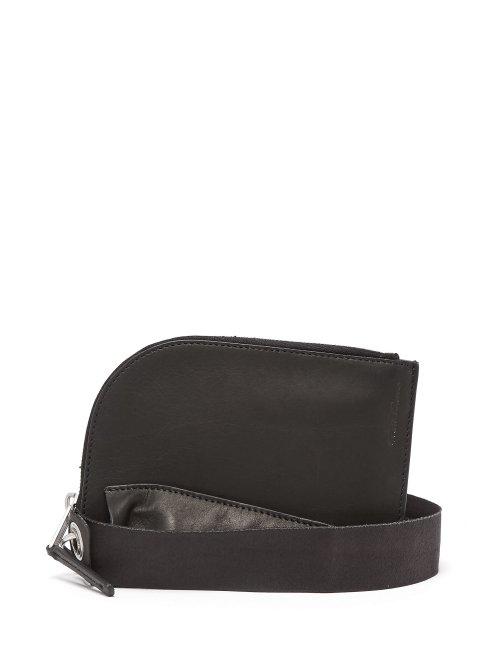 Matchesfashion.com Rick Owens - Id Leather Neck Pouch - Mens - Black