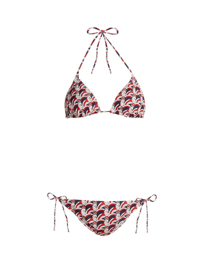 La Doublej Editions Faccine-print Bikini