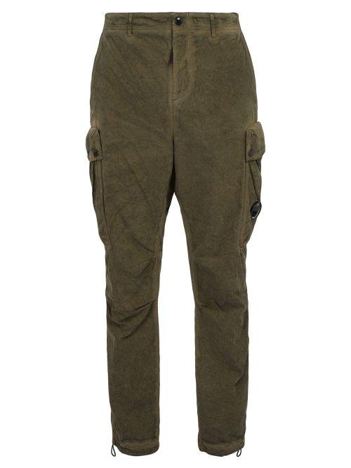 Matchesfashion.com C.p. Company - Lens Cotton Blend Cargo Pants - Mens - Green