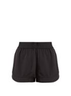 Matchesfashion.com Adidas By Stella Mccartney - Essential Logo Print Performance Shorts - Womens - Black