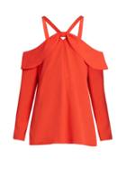 Matchesfashion.com Proenza Schouler - Off The Shoulder Crepe Top - Womens - Red