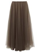 Matchesfashion.com Raey - Elasticated Waist Tulle Maxi Skirt - Womens - Grey