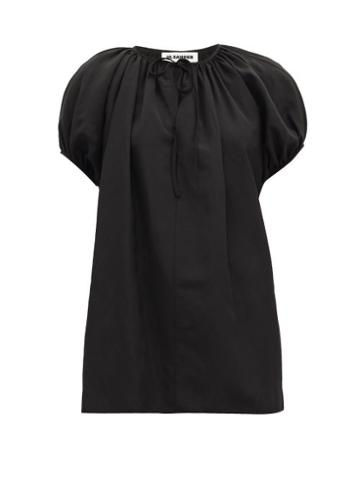 Matchesfashion.com Jil Sander - Ninette Gathered Tie-neck Blouse - Womens - Black