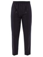 A.p.c. - Pieter Elasticated-waist Wool-twill Trousers - Mens - Dark Navy