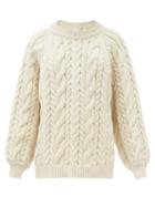 Matchesfashion.com Mr Mittens - Maxi Cable Wool Sweater - Womens - Ivory