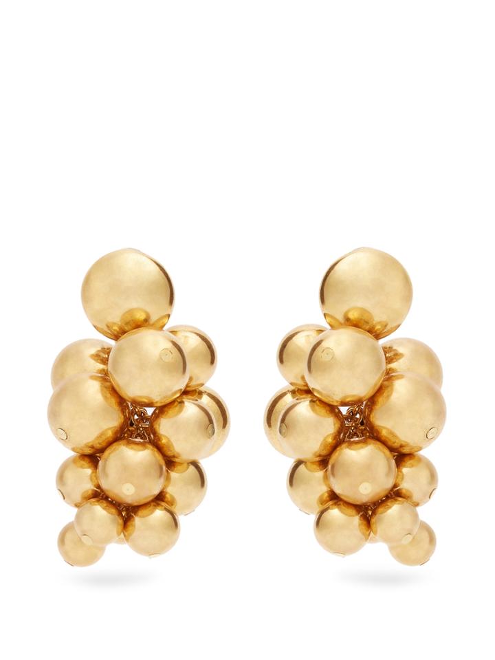 Oscar De La Renta Sphere-embellished Cluster Clip-on Earrings