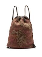 Matchesfashion.com By Walid - Jim Chinese Embroidery Drawstring Bag - Mens - Purple