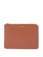 Matchesfashion.com Acne Studios - Malachite Foiled-logo Small Leather Pouch - Womens - Beige