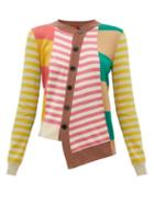 Matchesfashion.com Colville - Striped Wool Cardigan - Womens - Red Multi
