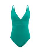 Eres - Larcin V-neck Swimsuit - Womens - Green