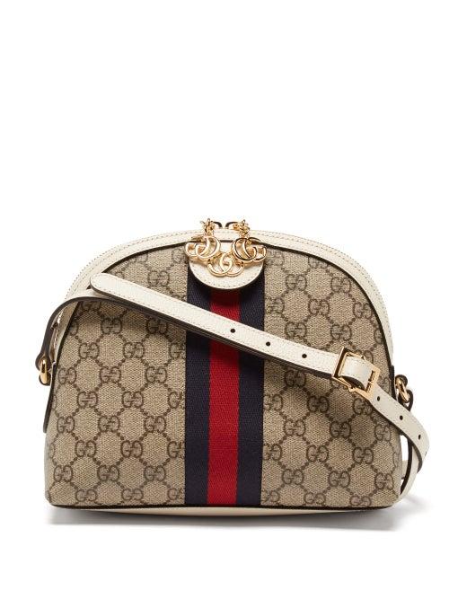 Gucci - Ophidia Small Gg Supreme Cross-body Bag - Womens - Beige White