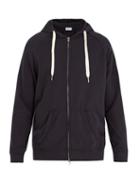Matchesfashion.com Frame - Zip Through Hooded Cotton Sweatshirt - Mens - Navy