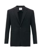 Matchesfashion.com Jil Sander - Silk-collar Single-breasted Wool-crpe Blazer - Mens - Black