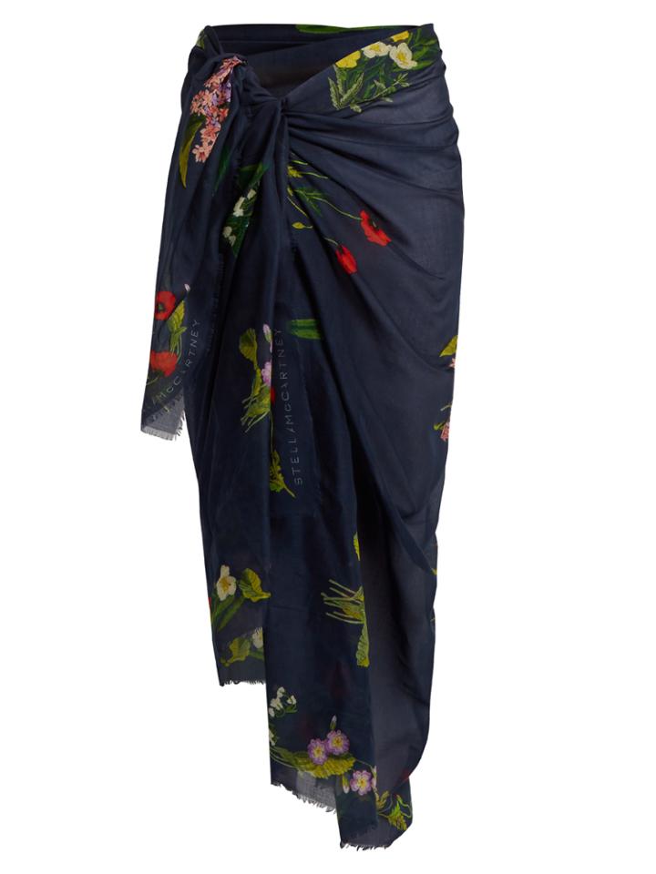 Stella Mccartney Botanical-print Cotton Sarong