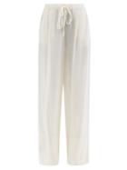 Loup Charmant - Olympia Organic-cotton Wide-leg Trousers - Womens - Beige