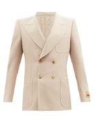 Gucci - Double-breasted Drill Suit Jacket - Mens - Beige