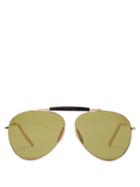 Matchesfashion.com Acne Studios - Howard Oversized Aviator Style Sunglasses - Womens - Gold Multi