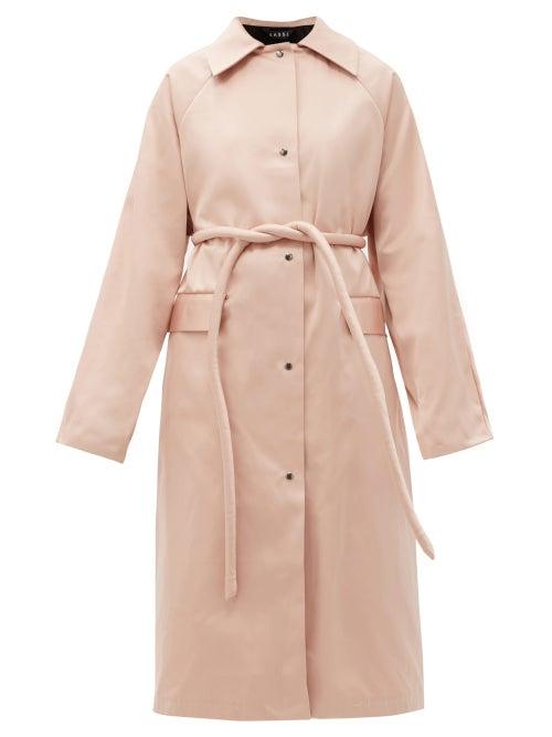 Matchesfashion.com Kassl Editions - Original Belted Satin Trench Coat - Womens - Light Pink