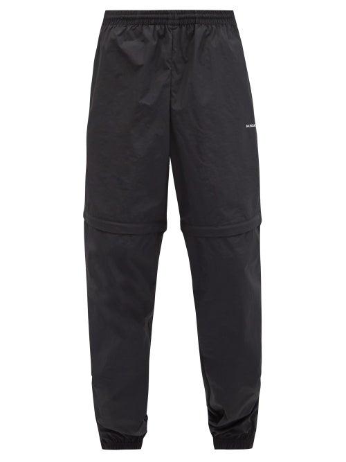 Matchesfashion.com Balenciaga - Zip-leg Technical-shell Track Pants - Mens - Black