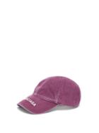 Balenciaga - Logo-embroidered Washed-twill Cap - Mens - Purple