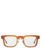 Matchesfashion.com Kuboraum - Square Frame Acetate Sunglasses - Mens - Brown